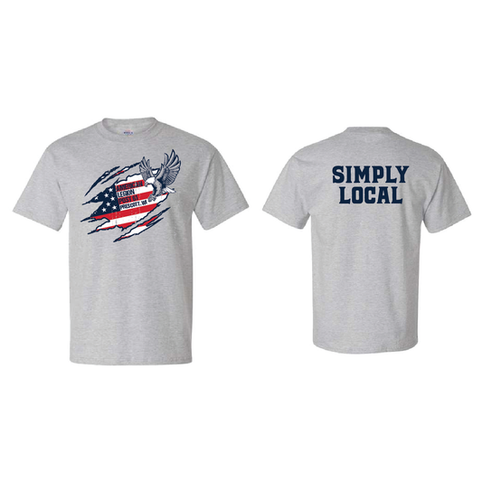 Prescott American Legion Hanes Unisex Beefy-T T-Shirt - Grey