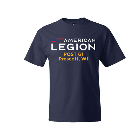 Prescott American Legion Hanes Unisex Beefy-T T-Shirt - Navy