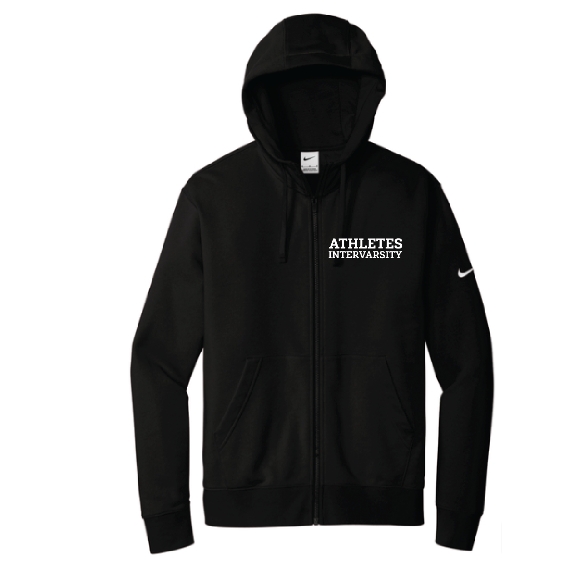 Athletes Intervarsity Nike Club Fleece Sleeve Swoosh Full-Zip Hoodie