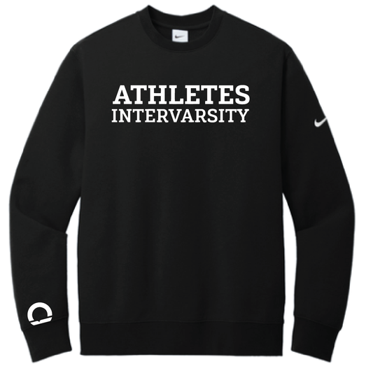 Athletes InterVarsity Nike Club Fleece Sleeve Swoosh Crew