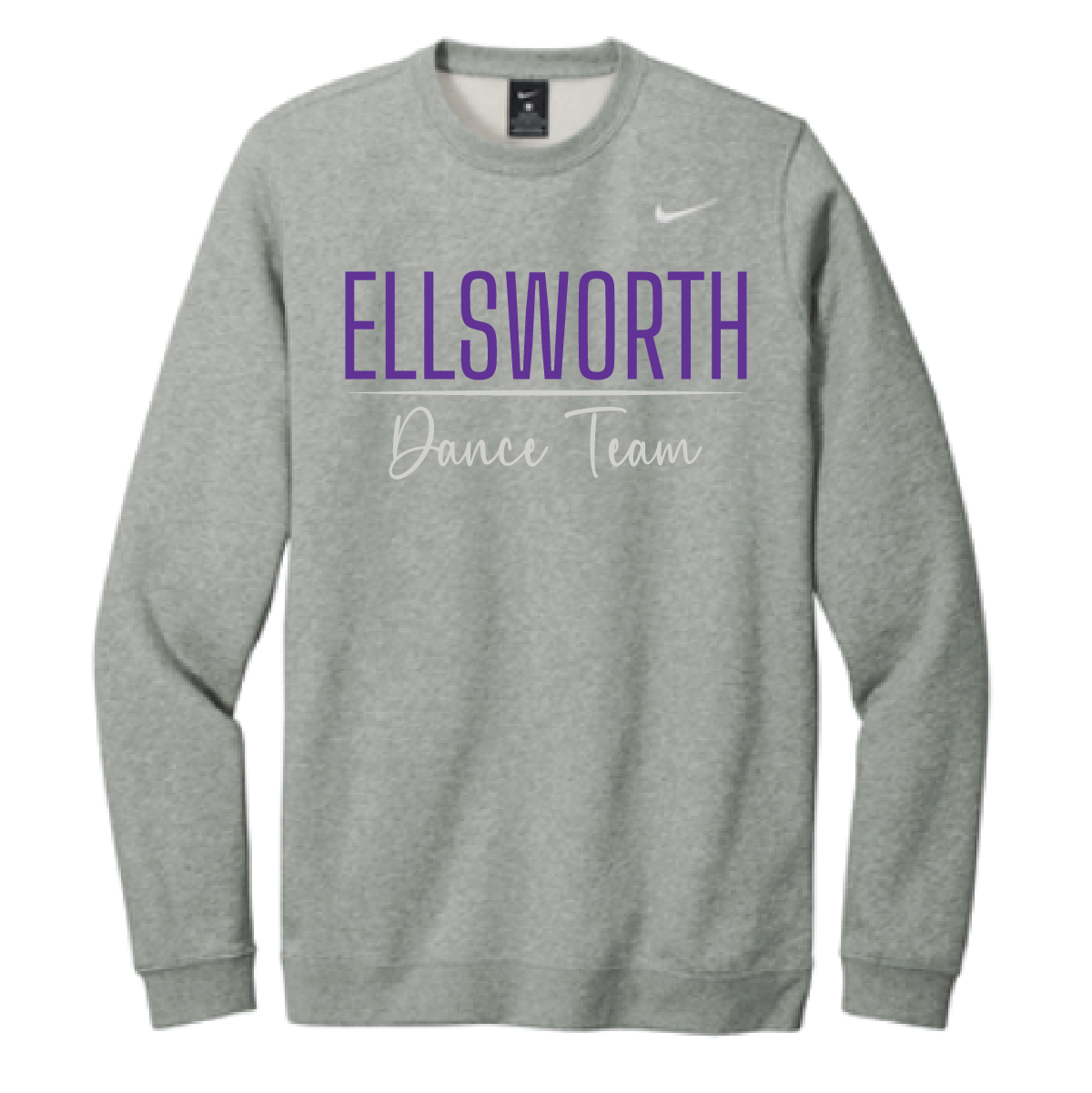 Ellsworth Dance Team NIke Club Fleece Crew Neck- Embroidered