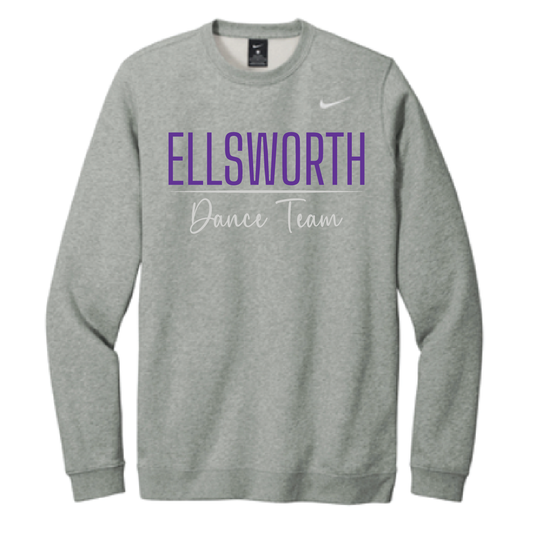 Ellsworth Dance Team NIke Club Fleece Crew Neck- Embroidered
