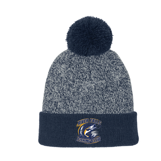 RF Fishing Club Sport-Tek Halftime Heather Pom Beanie