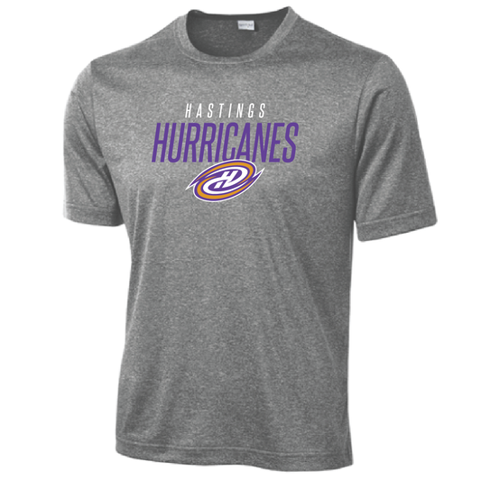 Hastings Hurricanes Sport-Tek Heather Contender Tee - Grey