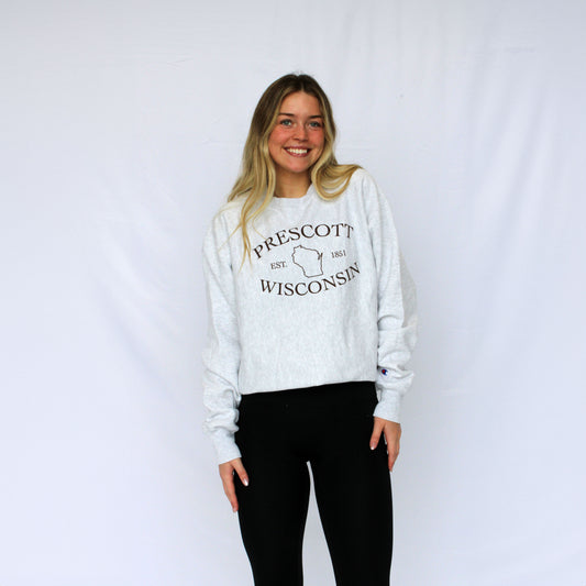 Prescott Wisconsin Retail Champion - Reverse Weave Crewneck Sweatshirt - Design 8