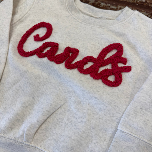 Prescott Retail Online Rabbit Skins - Toddler Fleece Crewneck Sweatshirt with Chenille Yarn Embroidery