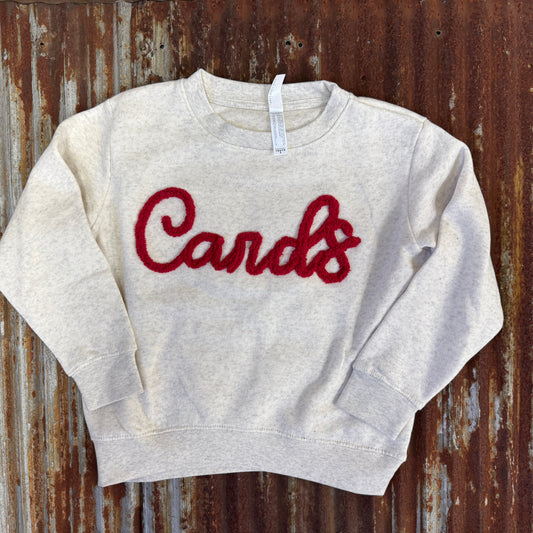 Prescott Retail Online Youth Fleece Crewneck Sweatshirt with Chenille Yarn Embroidery