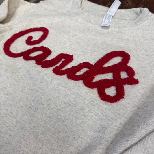 Prescott Retail Online Youth Fleece Crewneck Sweatshirt with Chenille Yarn Embroidery