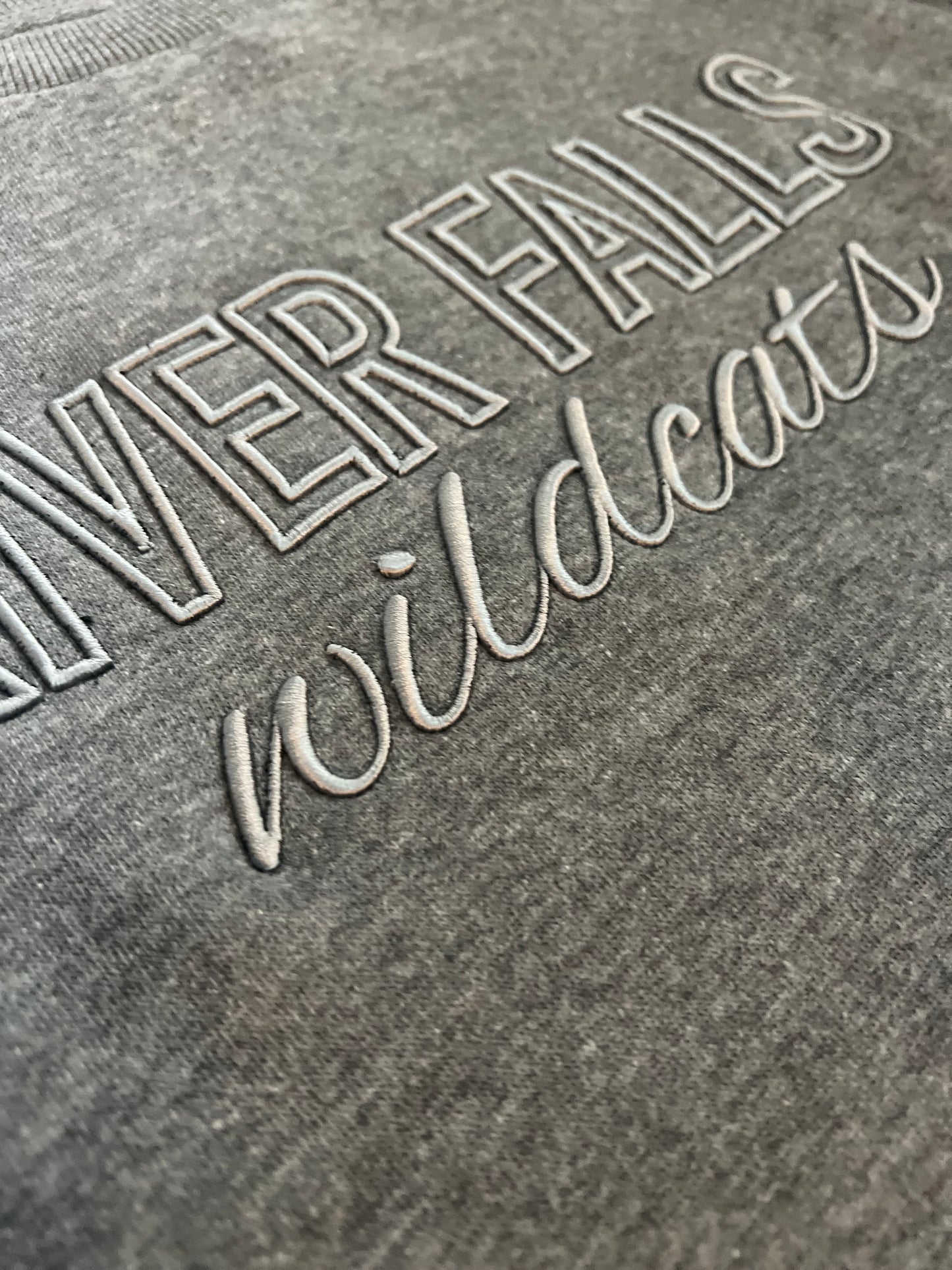 River Falls Retail Online Women's Weekend Fleece Crewneck Sweatshirt with 3D Embroidery