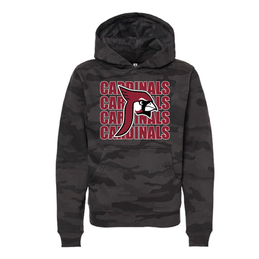 Prescott Retail Youth Independent Black Camo Hooded Sweatshirt