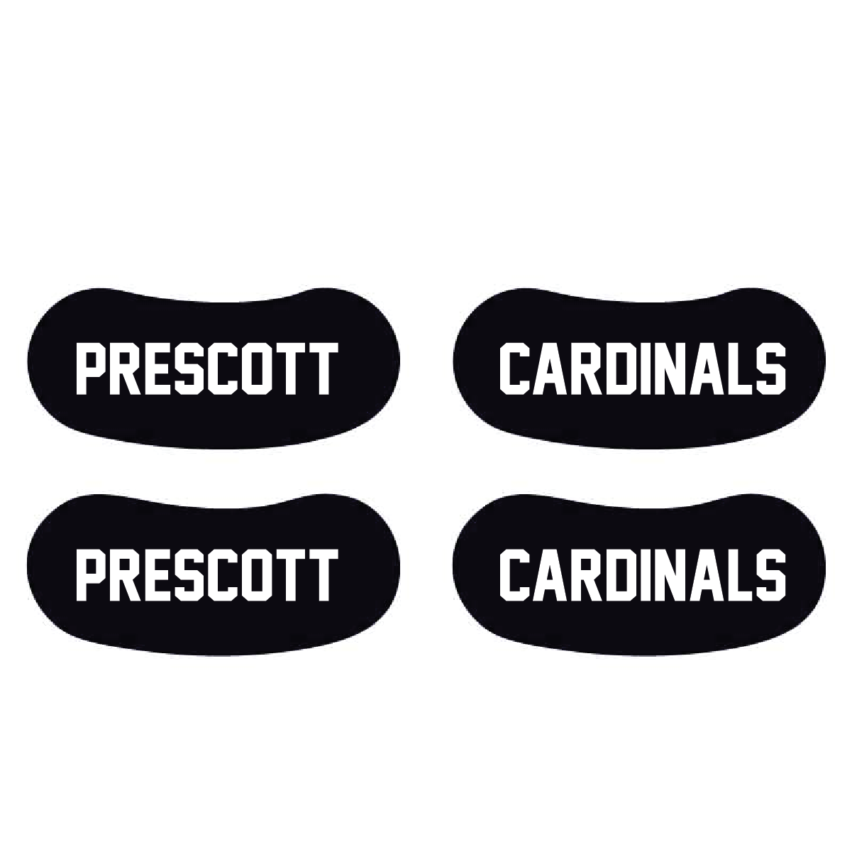 Prescott Online Retail PRESCOTT CARDINAL Eye Black Stickers