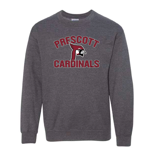 Prescott Retail Online Youth Crewneck Sweatshirt - Dark Heather Design 100