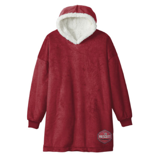 Prescott Retail Online Wearable Blanket with Woven Patch