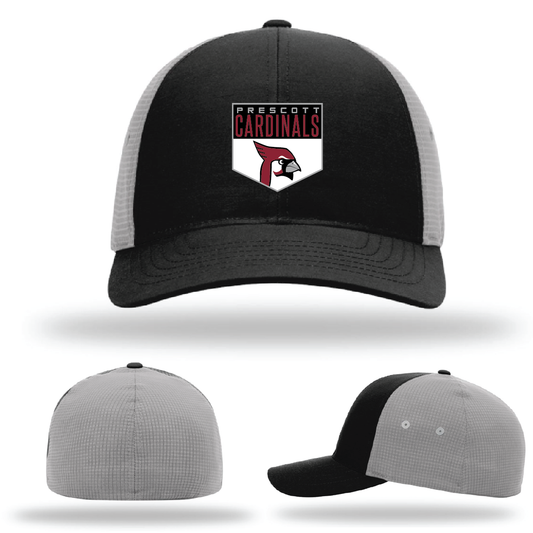 Prescott Retail Online Richardson 933 Bandon Flexfit Hat with Rubber Patch - Black/Grey