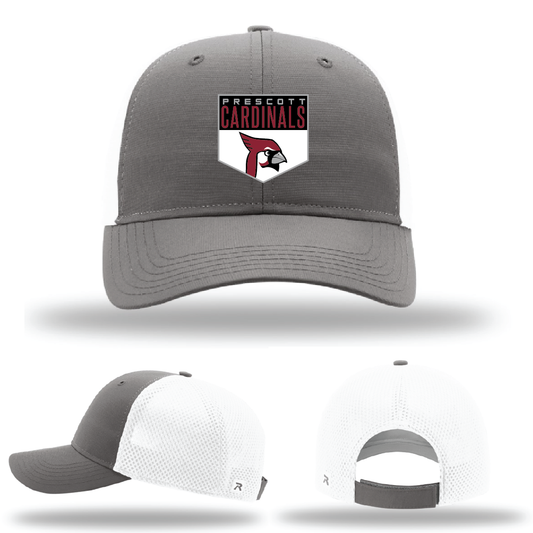 Prescott Retail Online Richardson 222 Airmesh Lite Trucker with Rubber Patch - Charcoal/White