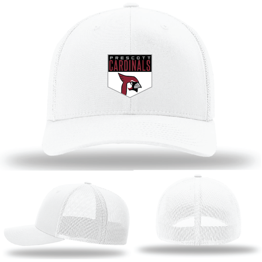 Prescott Retail Online Richardson 110 R-Flex Trucker with Rubber Patch - White