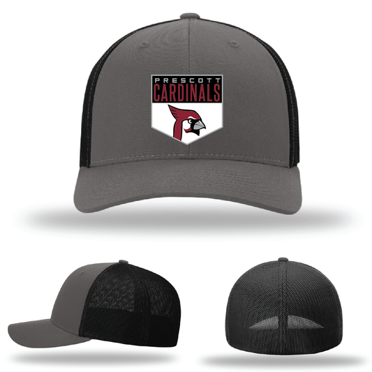 Prescott Retail Online Richardson 110 R-Flex Trucker with Rubber Patch - Charcoal/Black