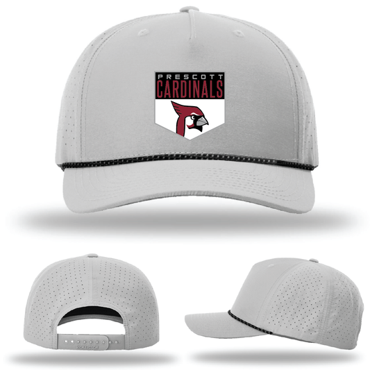 Prescott Retail Online Richardson 355 Laser Performance Rope Cap with Rubber Patch - Black/Silver