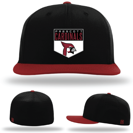 Prescott Retail Online Richardson PTS30 Ignite RT R-Flex Hat with Rubber Patch - Black/Cardinal