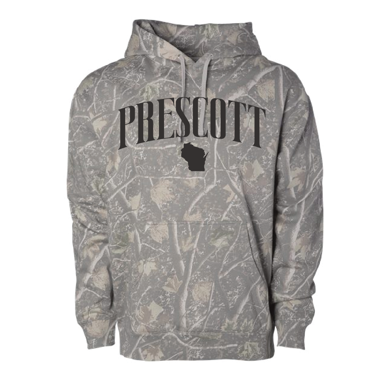Prescott Wisconsin Retail Online Deadwood Camo Independent Unisex Heavyweight Hooded Sweatshirt