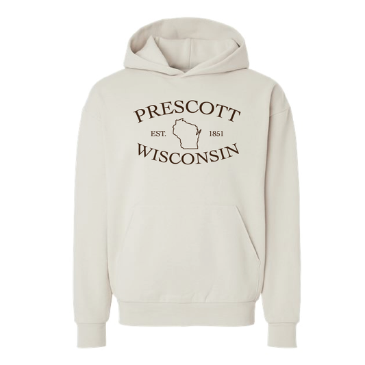 Prescott Wisconsin Retail Independent Trading Co. - Mainstreet Hooded Sweatshirt Design 8