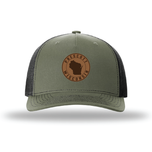 Prescott Wisconsin Retail Richardson Adjustable Trucker Hat - Loden / Black