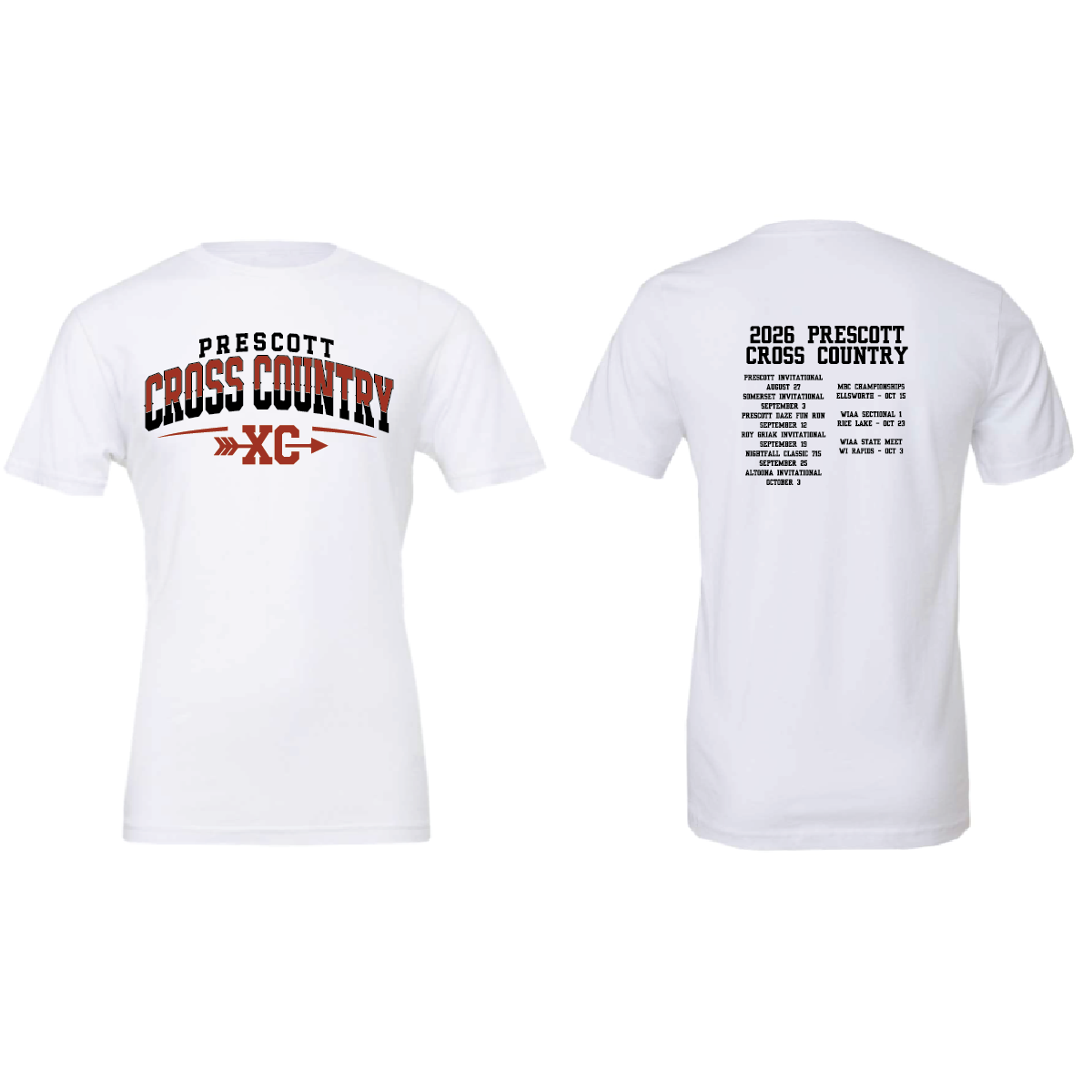 Prescott Retail Online XC Bella + Canvas Unisex Jersey Short Sleeve Tee-BLANK BACK