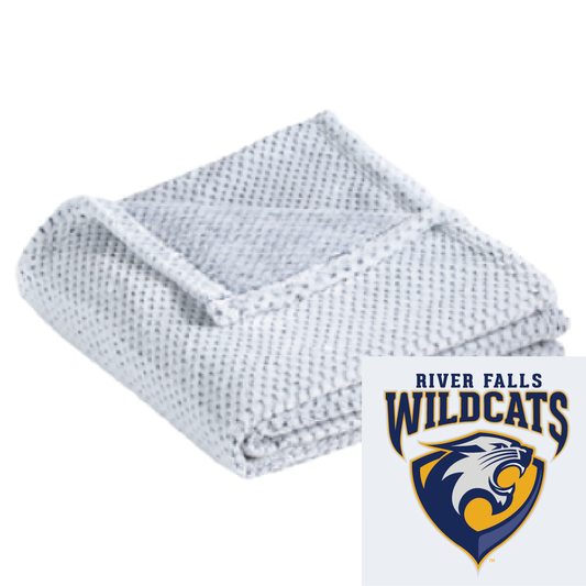 River Falls Retail Online White/Navy Port Authority Embroidered Blanket