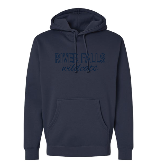 River Falls Retail Online Independant Heavyweight Hooded Sweatshirt - 3D Embroidery