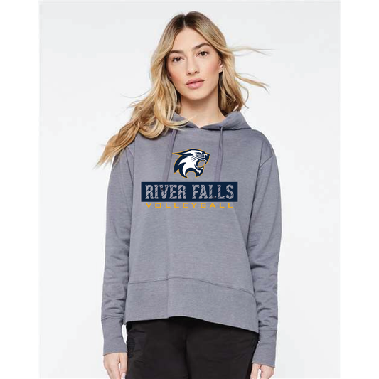 River Falls Retail Online RF Volleyball Women's Vintage Wash Hoodie Sweatshirt