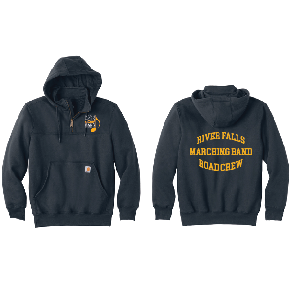 RFMB Road Crew Carhartt Rain Defender Paxton Heavyweight Hooded Zip Mock Sweatshirt