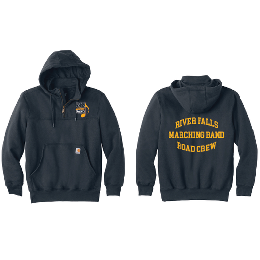 RFMB Road Crew Carhartt Rain Defender Paxton Heavyweight Hooded Zip Mock Sweatshirt
