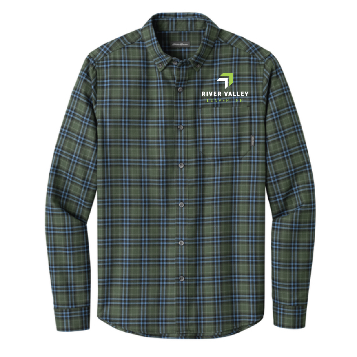 River Valley Converting Eddie Bauer® Long Sleeve Favorite Flannel Plaid Shirt