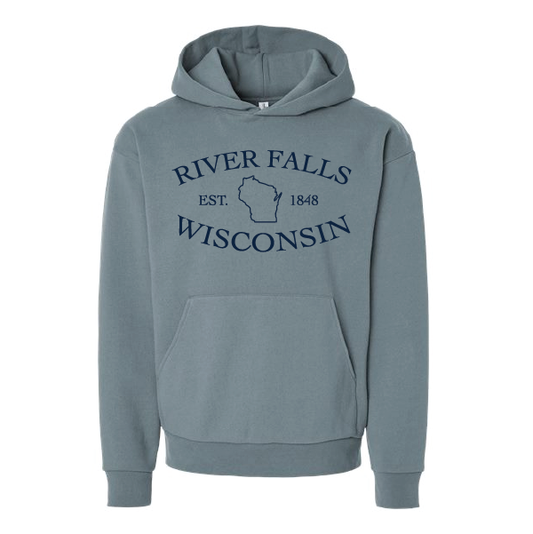 River Falls Wisconsin Independent Trading Mainstreet Hooded Sweatshirt