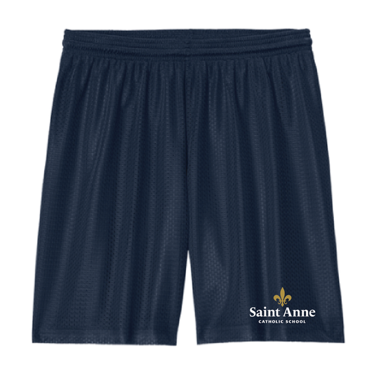 PE UNIFORM APPROVED - Saint Anne Sport Tek PosiCharge Mesh 7" Short