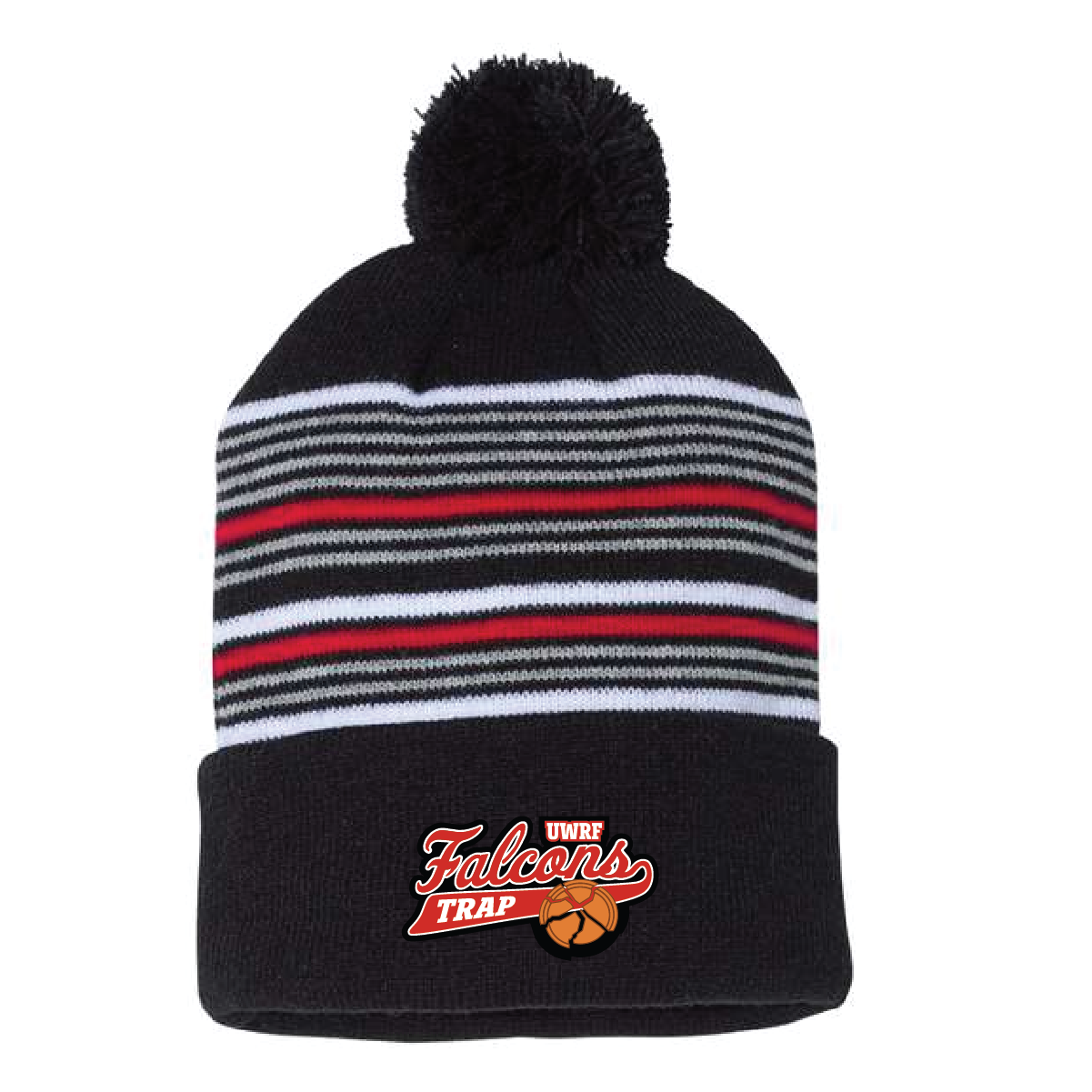 UWRF Shooting Sports Sportsman Striped Pom-Pom beanie