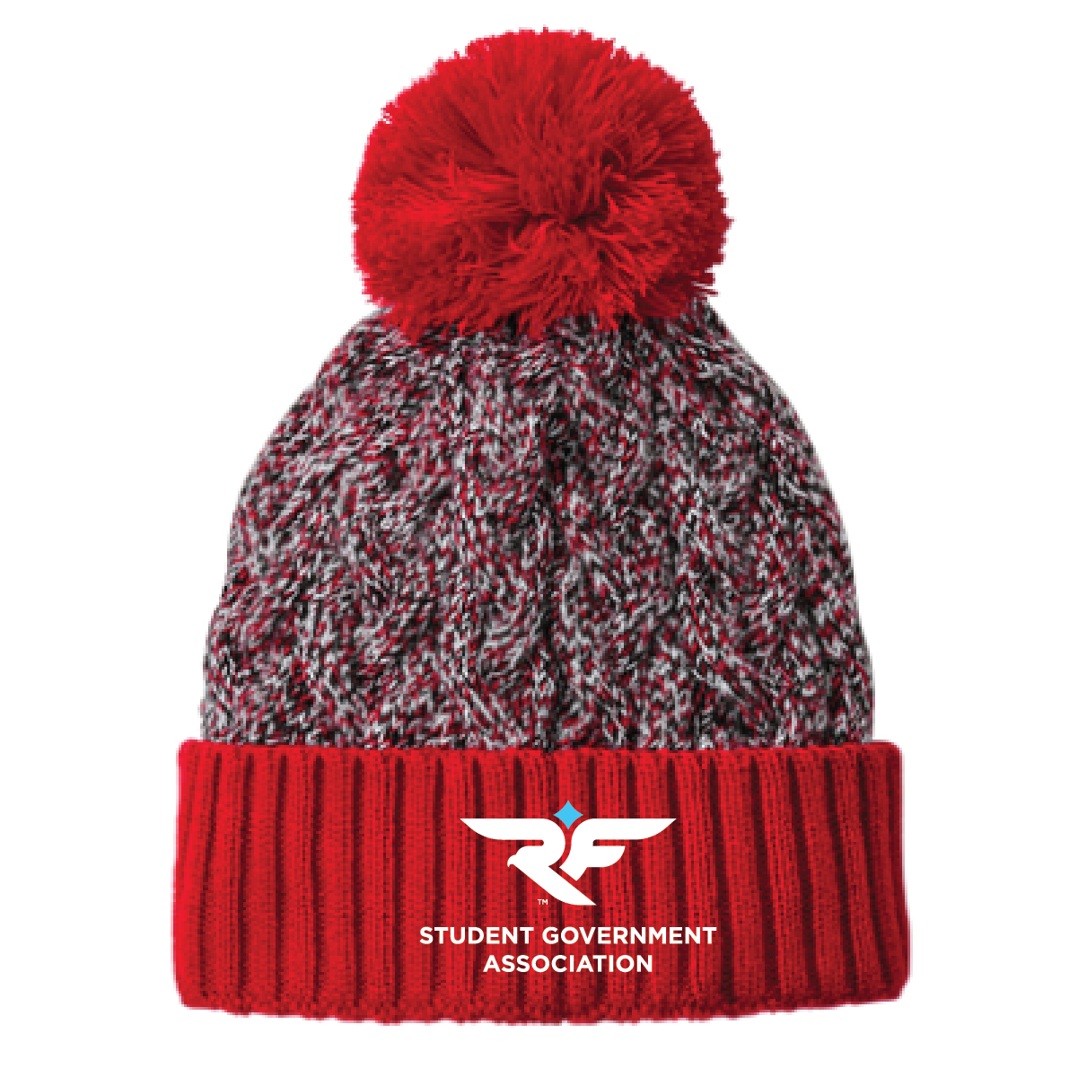 UWRF- SGA New Era® Marled Knit Pom Beanie