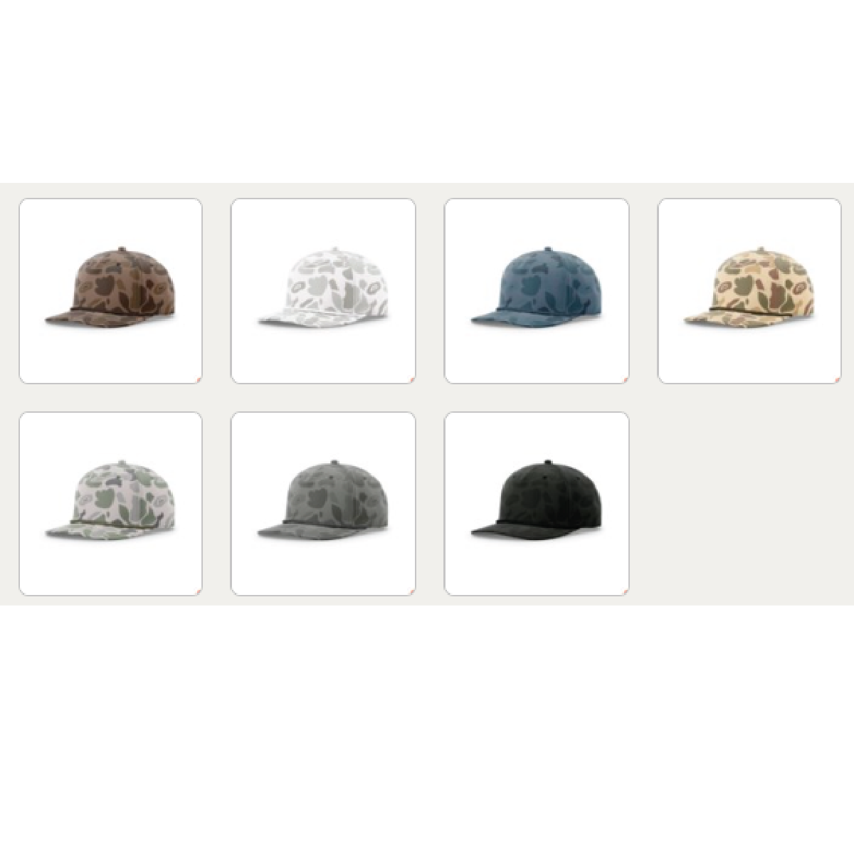 Welman Richarson Printed 5 Panel Classic Rope Hat with Embroidery
