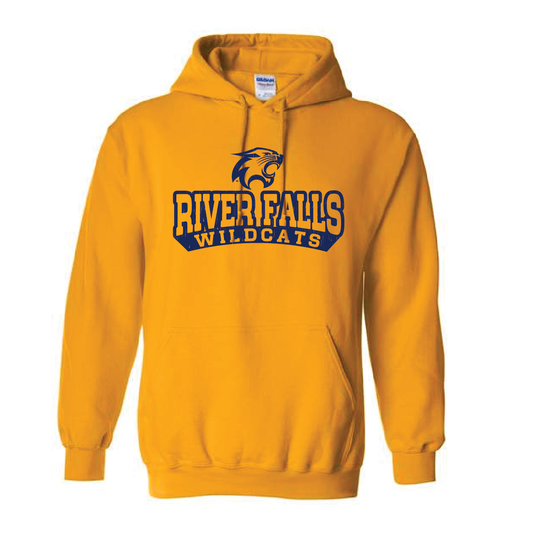 River Falls Retail Online Youth Gildan Gold Hooded Sweatshirt