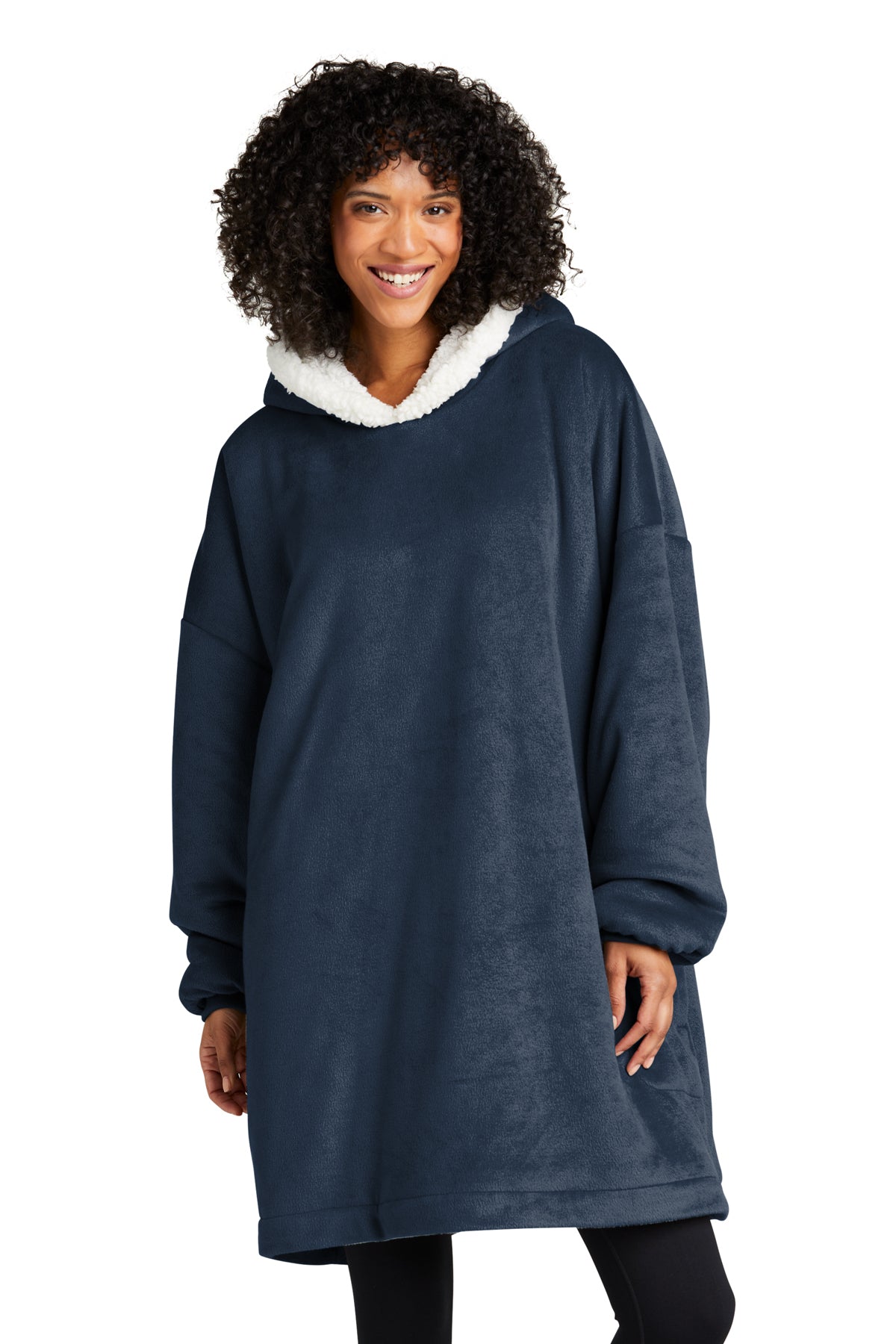 River Falls Retail Online Wearable Blanket with Leather Patch