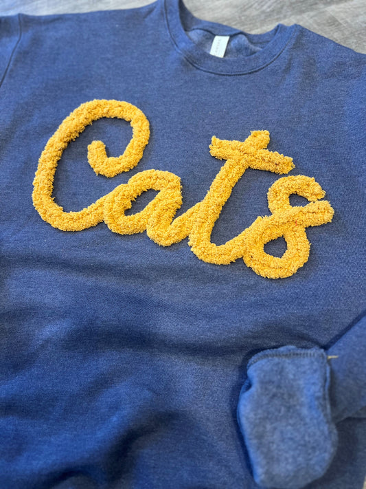 River Falls Retail Online BELLA + CANVAS - Sponge Fleece Drop Shoulder Crewneck Sweatshirt with Chenille Yarn Embroidery