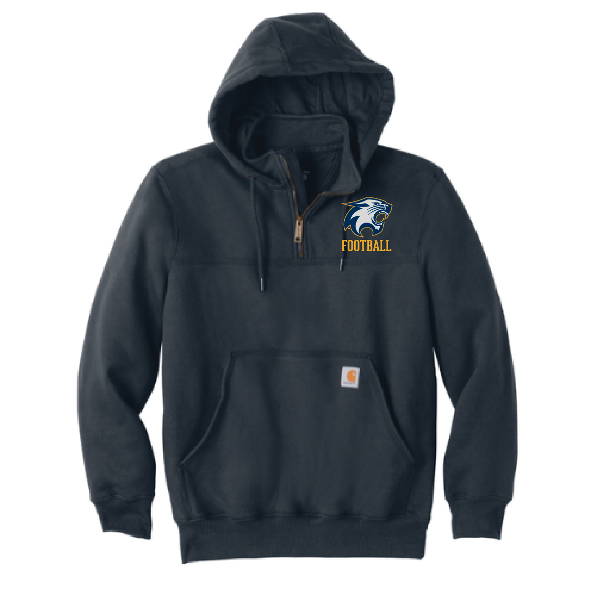 RFYFA Carhartt rain defender Paxton Heavyweight Hooded Zip Mock Sweatshirt