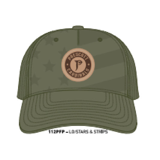 Prescott Retail Online Stars and Stripes Tonal Trucker with leather patch