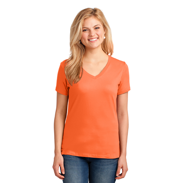 Loparex Port & Company Ladies Core Cotton V-Neck Tee