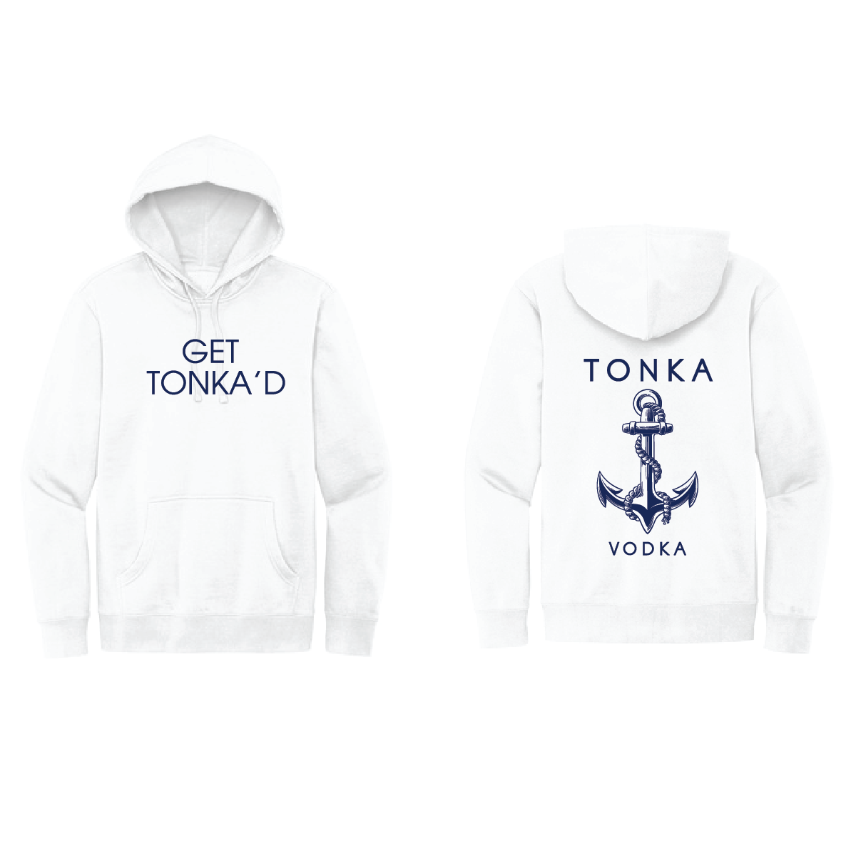 Tonka Vodka- Get Tonka'd Sweatshirt- White and Light Blue