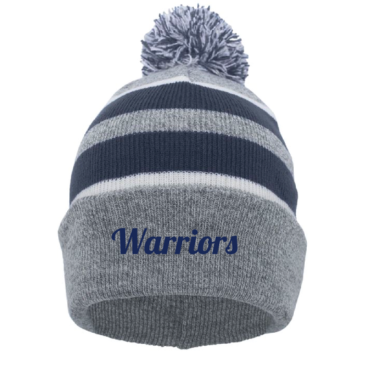 Trinity Academy Knit Fold Over Pom-Pom Beanie