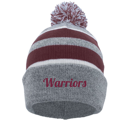 Trinity Academy Knit Fold Over Pom-Pom Beanie