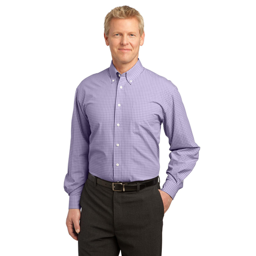 Loparex Port Authority Plaid Pattern Easy Care Shirt