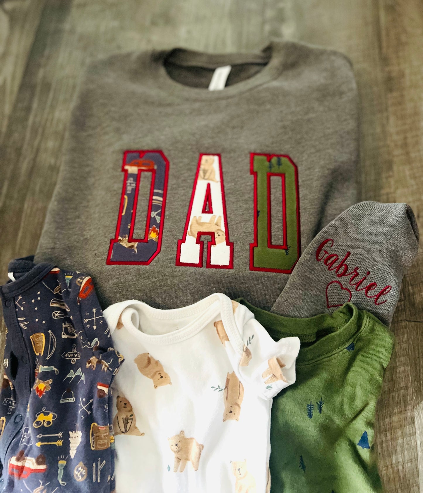 Mama Keepsake Sweatshirt – Custom Bella Canvas Crewneck Made From Baby Outfits