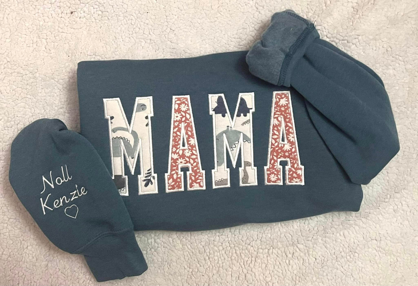 Mama Keepsake Sweatshirt – Custom Bella Canvas Crewneck Made From Baby Outfits